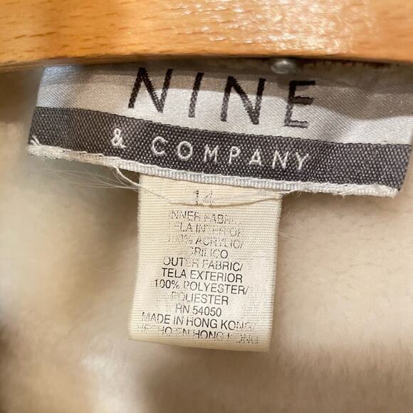 NINE & COMPANY Vintage 90s Faux Suede & Fur Coat Womens Size 14 EUC - Picture 3 of 8
